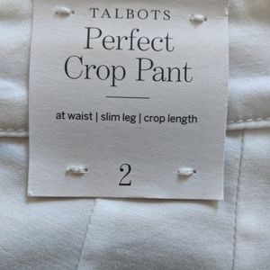 NWT Talbot's White "Perfect Crops" Size 2